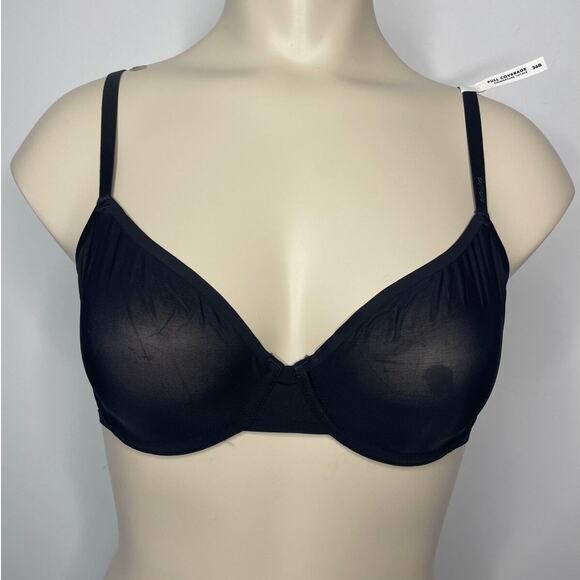 Smoothez Aerie Women's Size 34B Microfiber Unlined Full Coverage Bra Black NWT - Picture 1 of 6